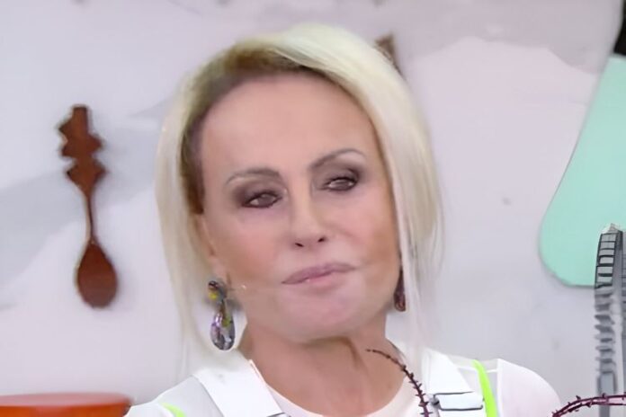 Ana Maria Braga explicando o público o motivo de sua ausência (Reprodução: TV Globo)