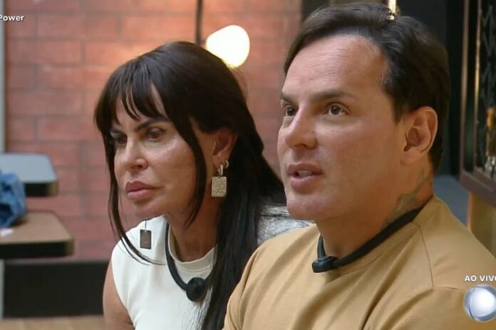 Gretchen e Esdras no Power Couple Brasil 7 - Foto: Record