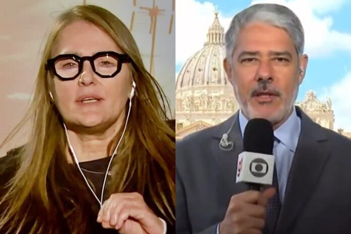 Ilze Scamparini e William Bonner - Foto: TV Globo