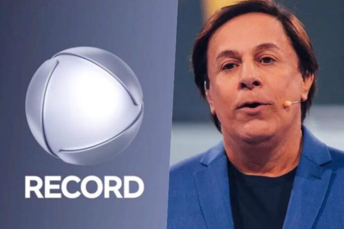 Logo da Record e Tom Cavalcante (Montagem/Área VIP/Record)