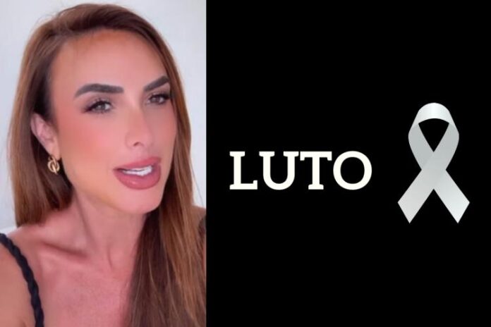Nicole Bahls e símbolo de luto (Montagem/Área VIP/YouTube/Internet)
