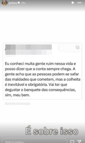 Post de Poliana Rocha (Reprodução: Instagram)