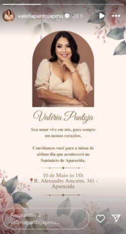 Post sobre Valéria