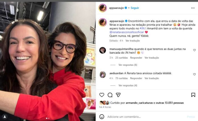 Publicação de Ana Paula Araújo (Reprodução/Instagram)