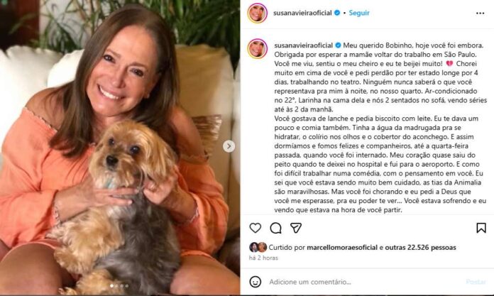 Publicação de Susana Vieira (Imagem: Reprodução/Instagra,m)