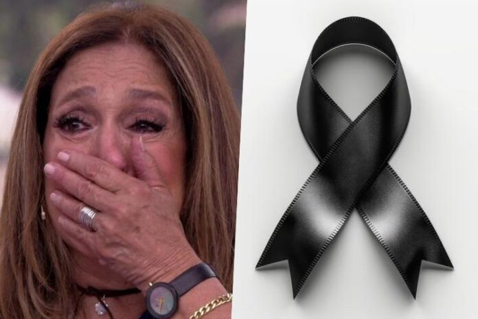 Susana Vieira e símbolo de luto (Montagem/Área VIP/Globo/Internet)