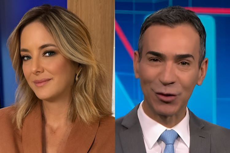 Ticiane Pinheiro tem atitude surpreendente ao ver César Tralli apresentando o ‘Jornal Nacional’, na Globo