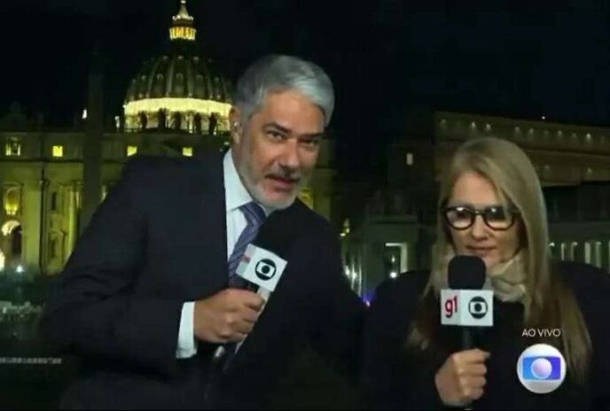 William Bonner e Ilze Scamparini (Reprodução/Globo)