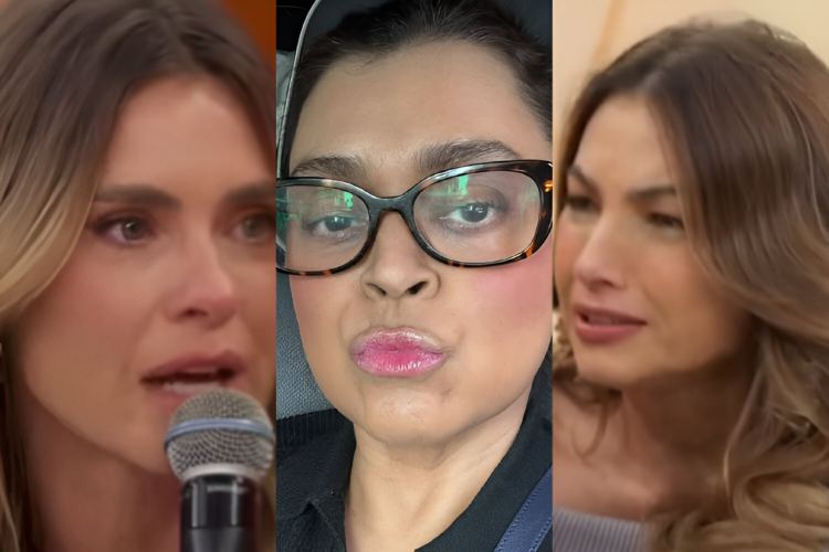 Carolina Dieckmann chora ao falar da amiga Preta Gil e é amparada por Patrícia Poeta: “Ela é muito forte e guerreira”
