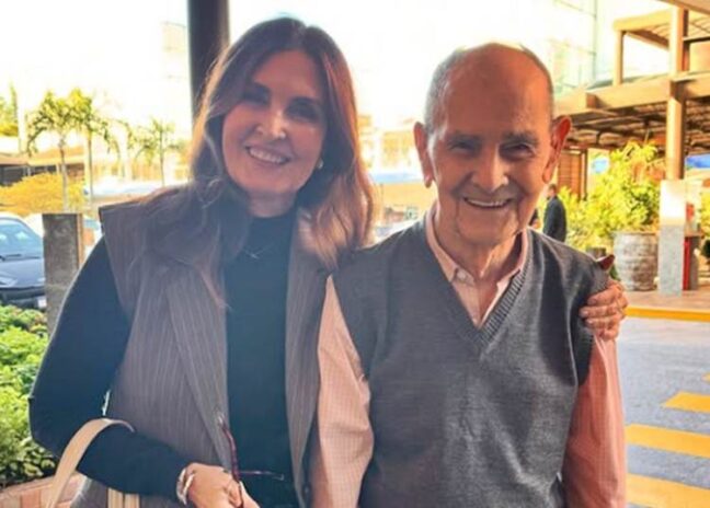 Fatima Bernardes e o pai