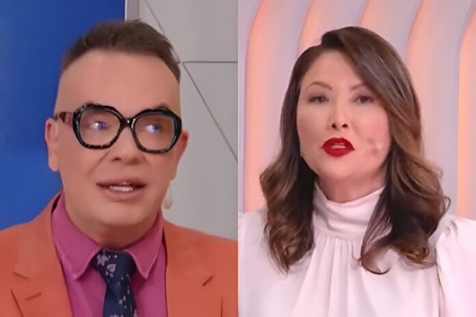 Felipeh Campos e delegada (Reprodução: SBT)