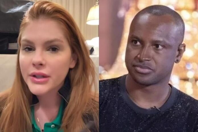 Bárbara Evans falando sobre a situação envolvendo o Thiaguinho (Reprodução: Instagram/TV Globo)