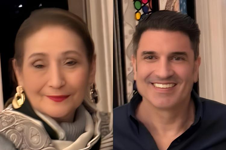 Sonia Abrão encontra Edu Guedes após diagnóstico de câncer no pâncreas e faz revelações: “Muita saúde para você”