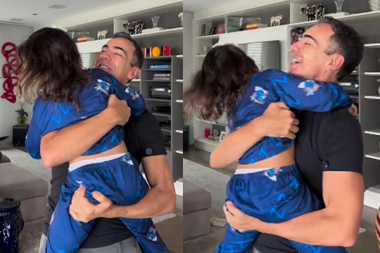 César Tralli não esconde felicidade ao celebrar dia especial ao lado da filha: ‘Eu te amo!’