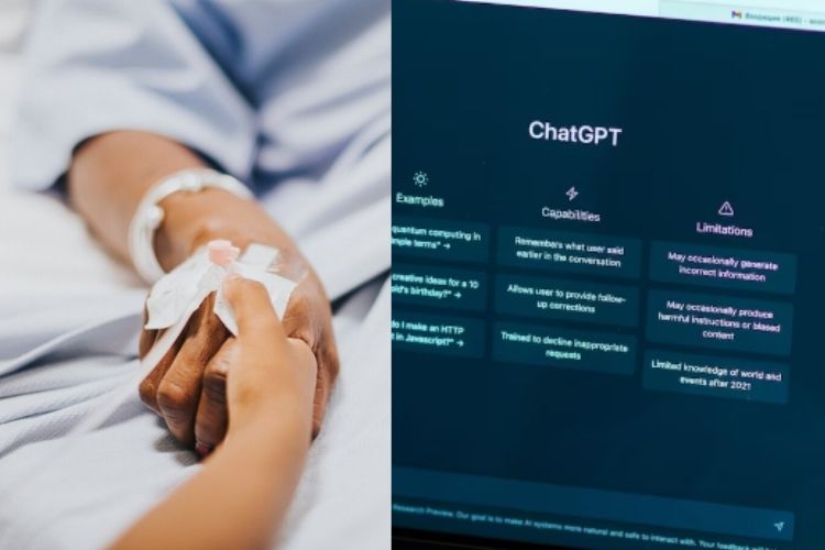 Ilustração paciente e ChatGPT