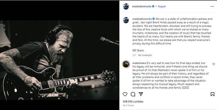 Brent Hinds - print instagram