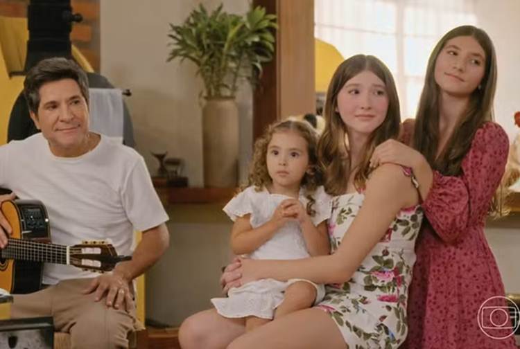 Daniel e filhas - Reprodução Globo
