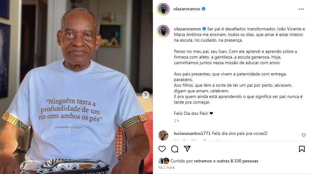 Lazaro Ramos print instagram