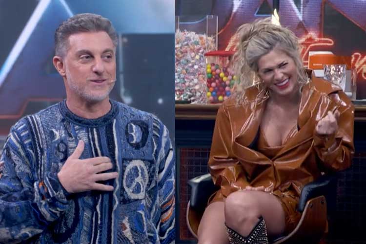 Na ‘Dança dos Famosos’, Luciano Huck interrompe fofoca de Lívia Andrade: ‘Fofocalizando não saiu dela’