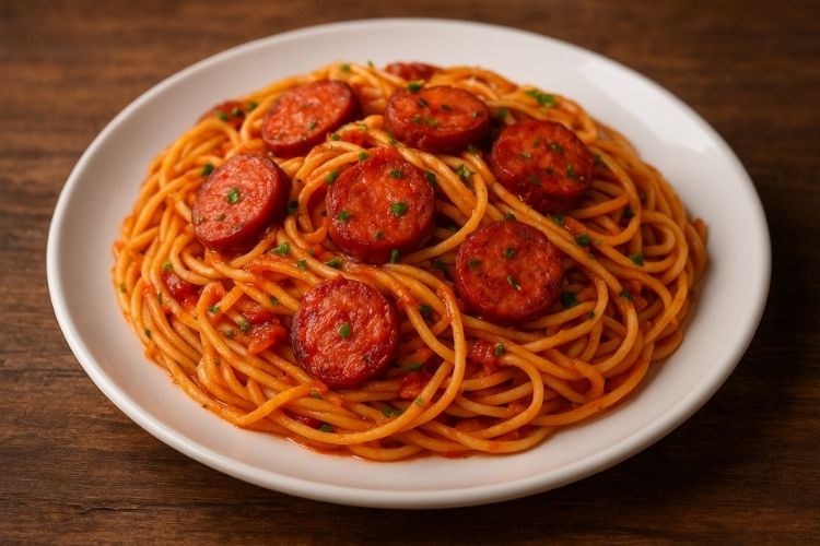 Macarrão de Panela com Linguiça