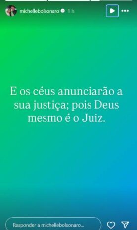 Michelle Bolsonaro `Post de Michelle Bolsonaro (Reprodução: Instagram)