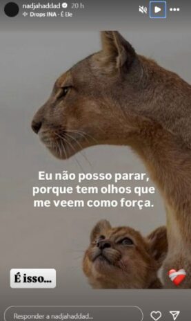 Post de Nadja Haddad (Reprodução: Instagram)