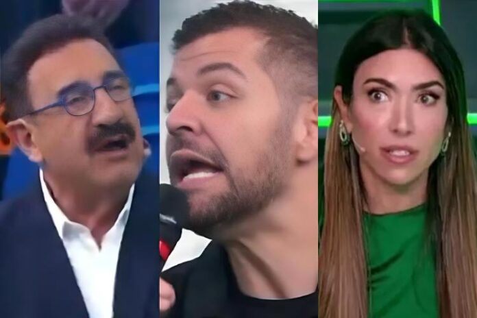 Ratinho, Victor Sarro e Patrícia Abravanel (Reprodução: SBT)