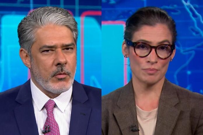 William Bonner e Renata Vasconcellos (Reprodução: TV Globo)