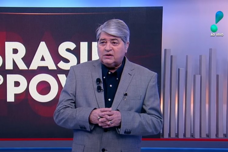 Datena enfrenta problema técnico no ‘Brasil do Povo’ e dispara: “Não vou ficar com cara de bobão aqui”