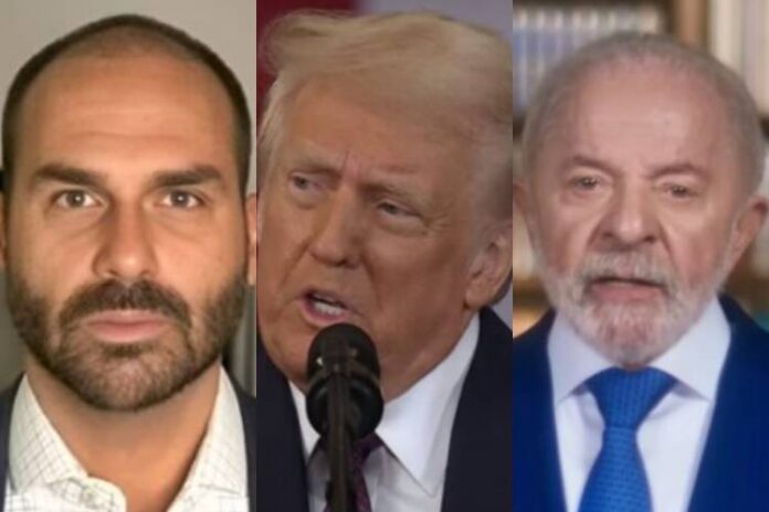 Eduardo Bolsonaro, Donald Trump, Lula (Reprodução: Youtube)