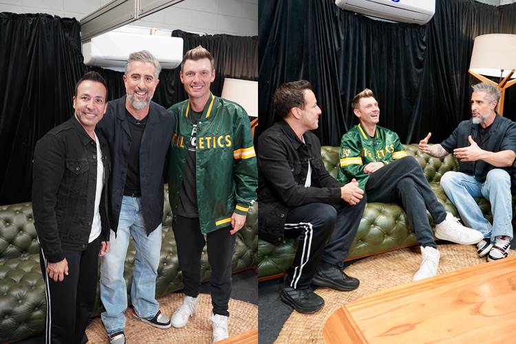 Marcos Mion encontra Backstreet Boys, boy band que marcou a geração que viveu a adolescência nos anos 90