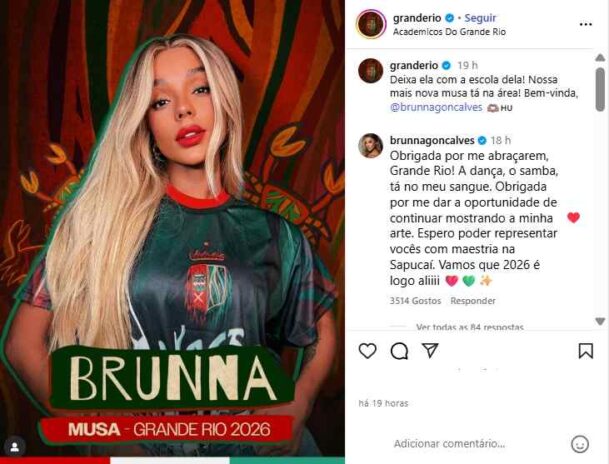 Post da Brunna e Grande Rio Post da Brunna e Grande Rio