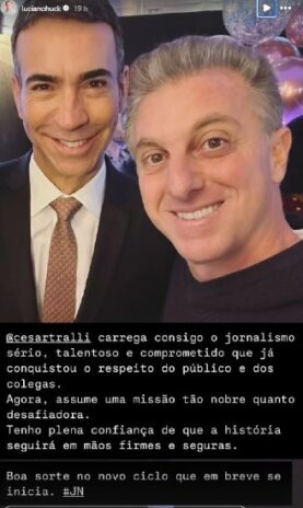 Postagem do Luciano Huck (Reprodução: Instagram)