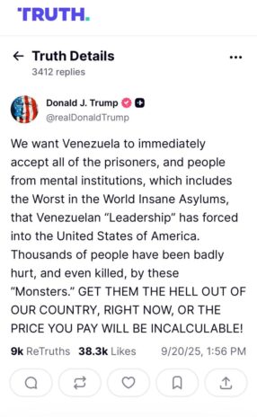 Trump ameaça Venezuela Trump ameaça Venezuela