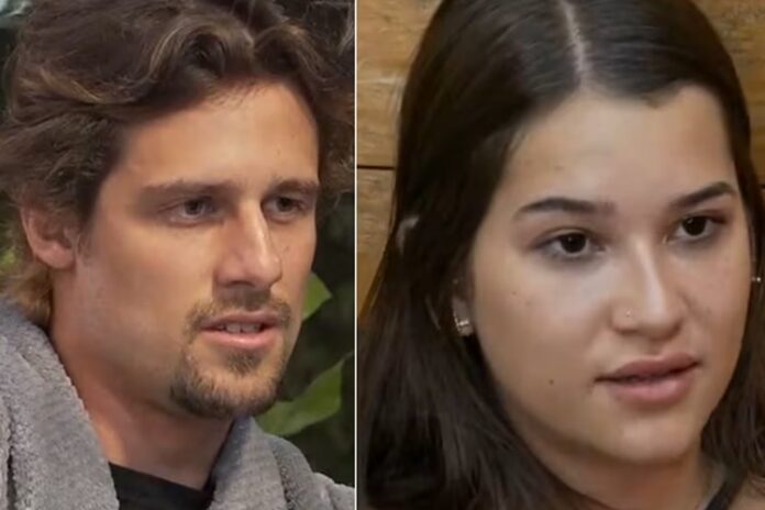 Matheus e Duda em A Fazenda Matheus e Duda em A Fazenda (Foto: Reprodução)