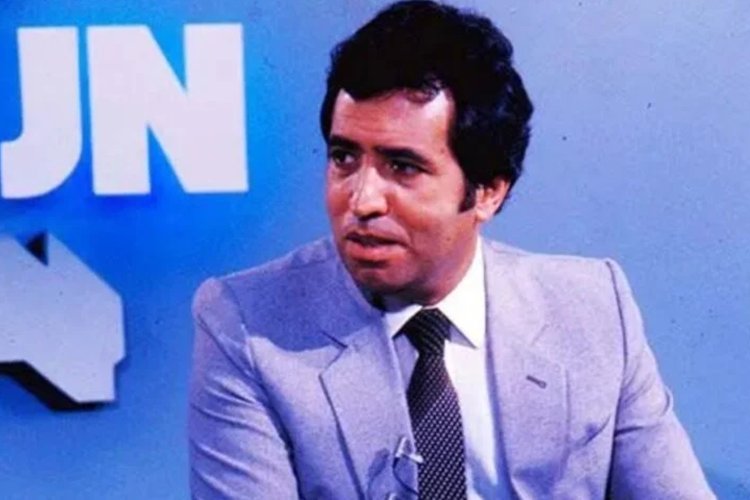 Berto Filho apresentando o JN (Foto: Reprodução/Memória Globo)