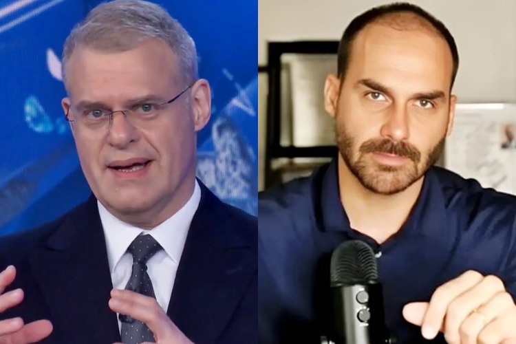 Eduardo Oinegue, âncora do Jornal da Band, chama Eduardo Bolsonaro de aloprado ao vivo