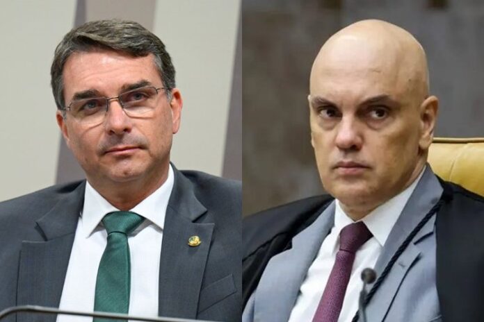 Flávio Bolsonaro e Alexandre de Moraes
