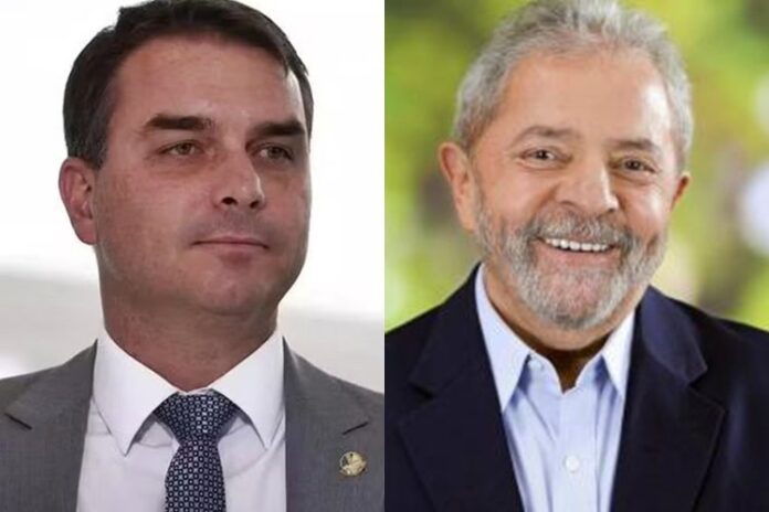 Flávio Bolsonaro e Lula Flávio Bolsonaro e Lula