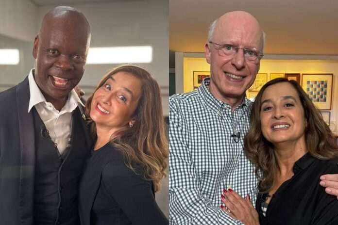 Graziela Azevedo com Sebastian e Carlos Moreno