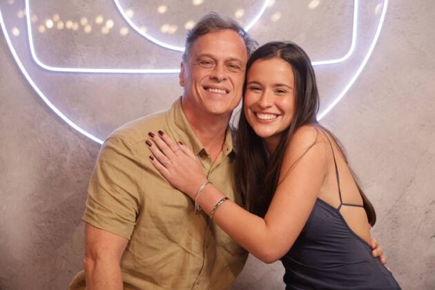 Guilherme Fontes e filha Carolina