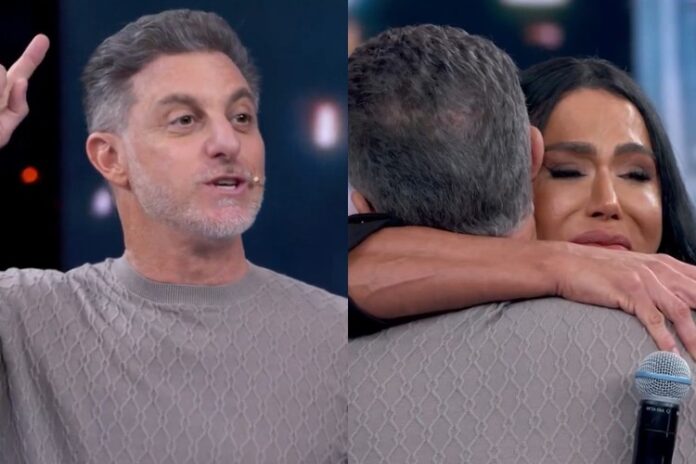 Luciano Huck e Gracyanne Barbosa no Domingão - Foto: TV Globo