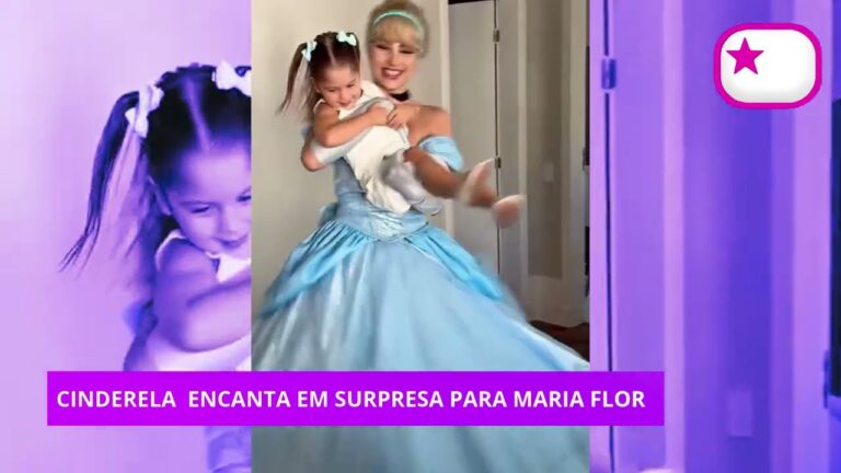 Cinderela encanta em surpresa para Maria Flor
