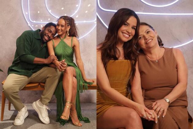 Lazaro Ramos e Tais Araujo / Juliette com a mãe Maria de Fátima