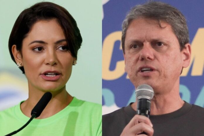 Michelle Bolsonaro e Tarcísio de Freitas - Foto: Instagram