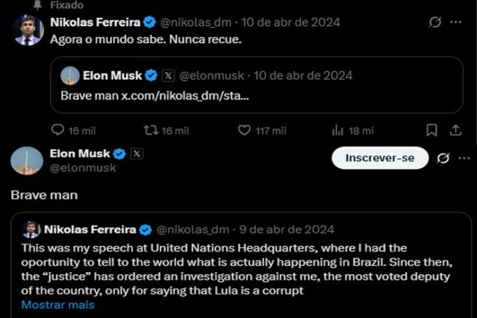 Nikolas e Elon Musk