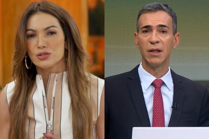 Patrícia Poeta e César Tralli Patrícia Poeta e César Tralli