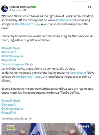 Post de Eduardo Bolsonaro