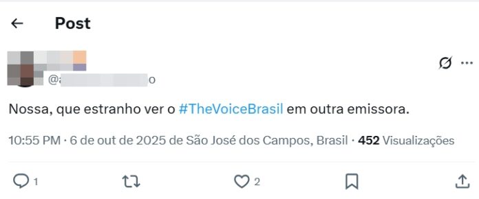 telespectador the voice brasil Público do The Voice Brasil comentando em tempo real (Reprodução: X, antigo Twitter)