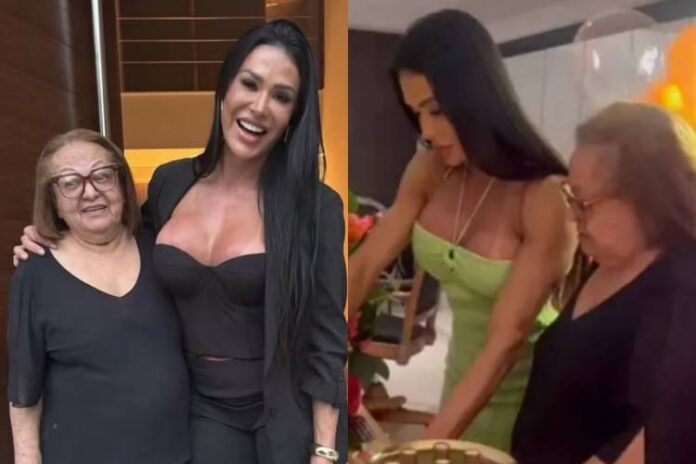 Gracyanne Barbosa e Dona Terezinha Gracyanne Barbosa e Dona Terezinha